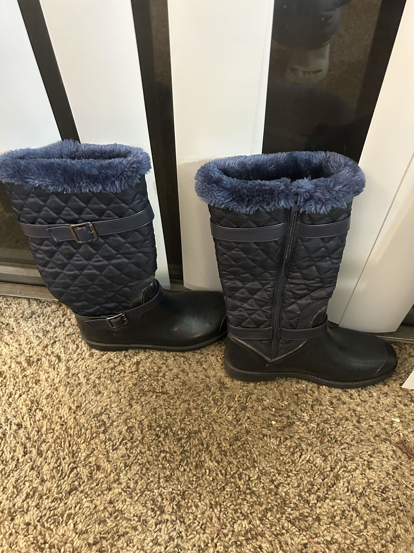 Royal Blue Elegant Rain Boots, Buy It And Get Another One For Free 