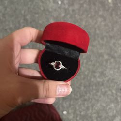 Silver Plated Zircon Ring 10 Size