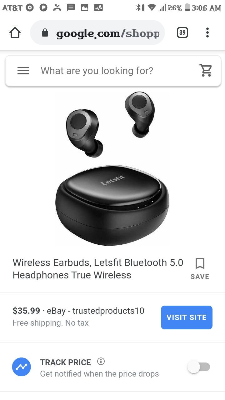 Letsfit wireless earbuds & case