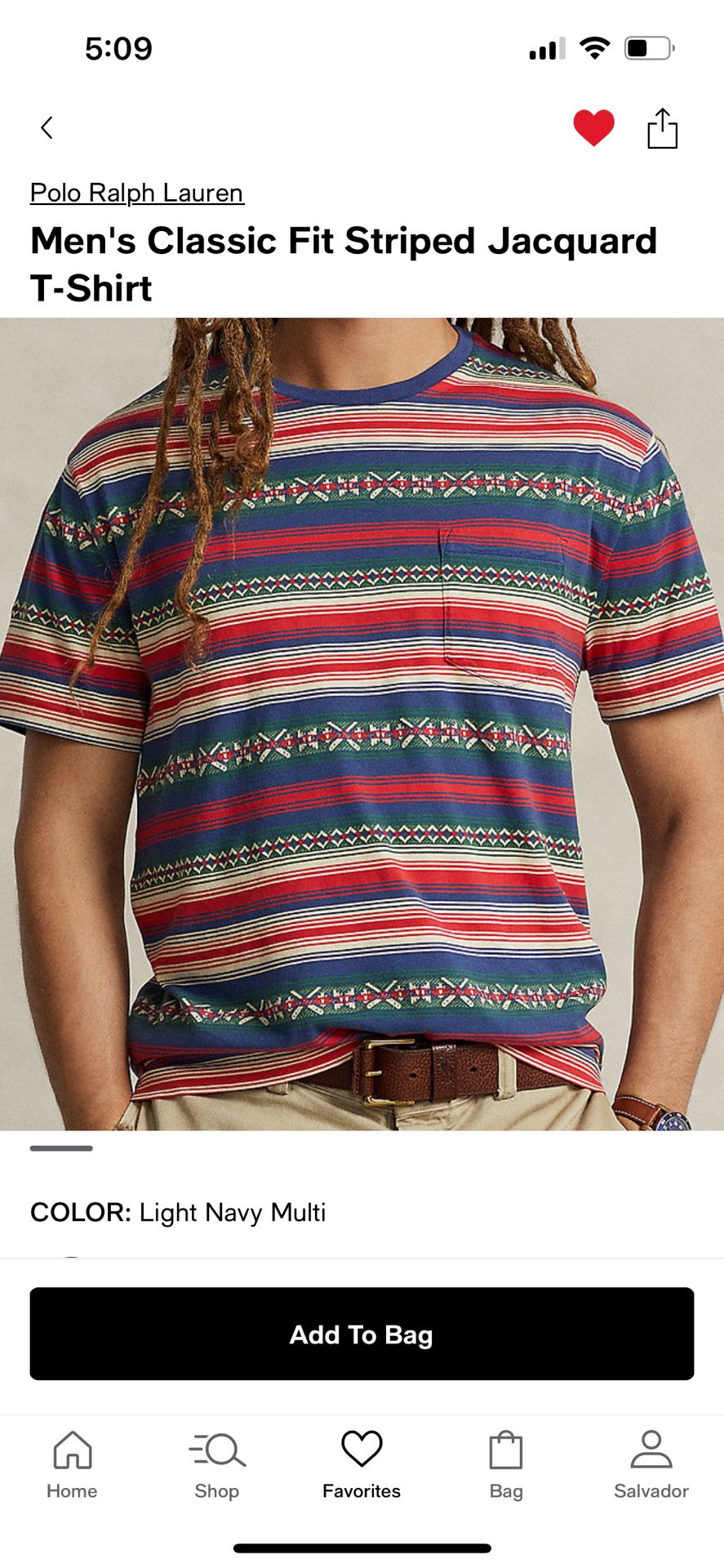 Polo Ralph Lauren T-shirt Size Large 