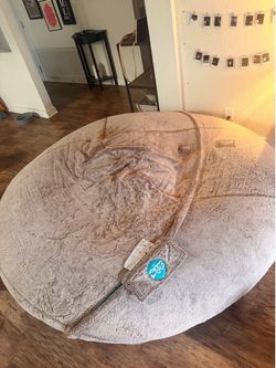 The Big One Lovesac with Faux Fur Cover