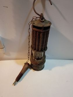 Vintage miners safety lamp