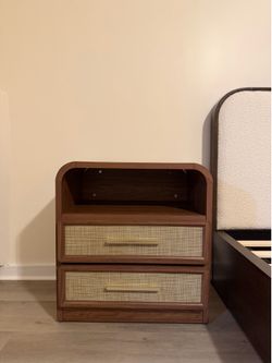 2 new walnut night stands