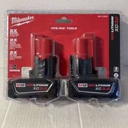 2 Milwaukee M12 3ah batteries 75.00