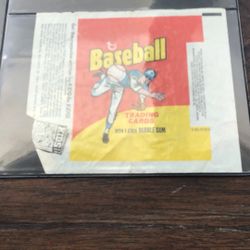 1975 Topps Baseball Cards Wrapper