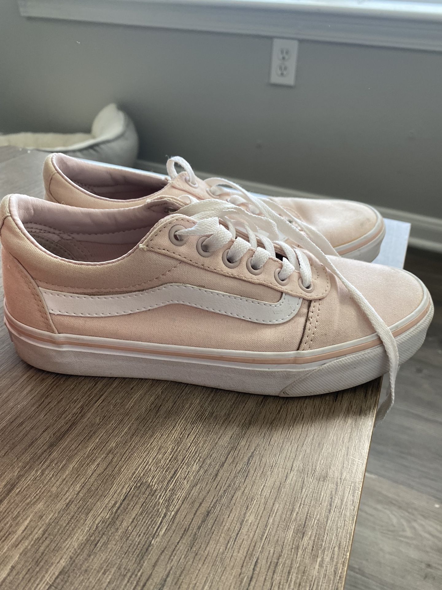 Womens Vans Okdskool Pink White