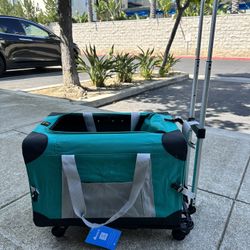 pet carrier with detachable wheel
