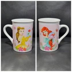 Disney Princess Mug Ariel The Little Mermaid & Belle Beauty and the Beast Cup