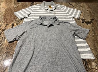 2 FOUNDRY, big and tall supply Co. quick dry polo shirts. One is new with tags. Both for $25