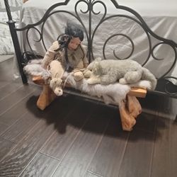 CEDAR BENCH DOLL PLUSH WOLF 🐺 