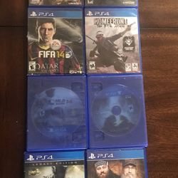 PS 4 Games  8 Games Total For 25