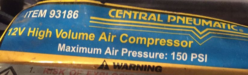 Air compressor 12v. 150 psi