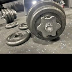 Adjustable Cast Iron Dumbbell (Pair) - $70+tax!