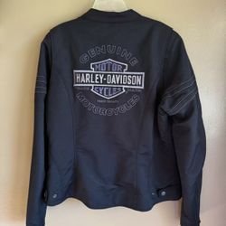 Women’s size Medium Harley Davidson MISS ENTHUSIAST motorcycle jacket black vest Fashion Coat Winter Style Leather Rare Ladies Lady 