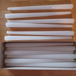 Twelve White 12" Lillian Vernon Taper Candles Individually Wrapped