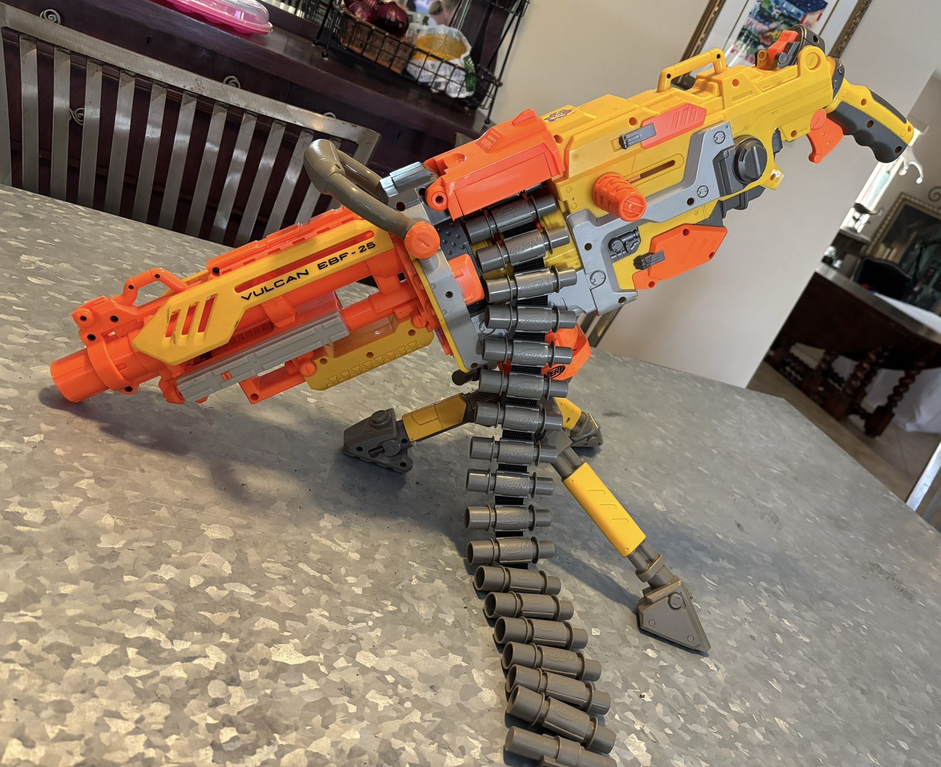 Nerf Gun With Tripod And Ammo Belt