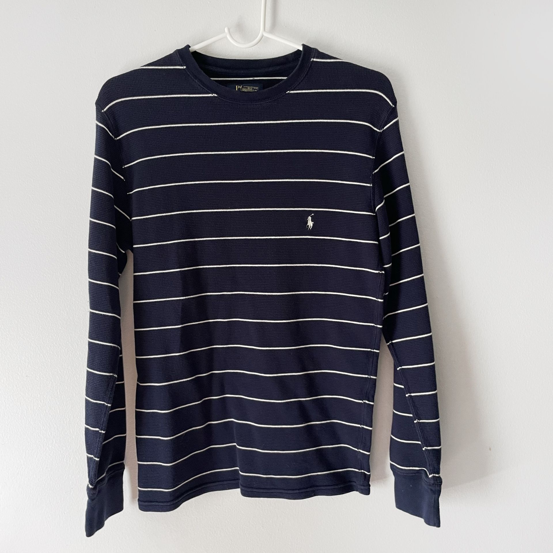 Polo Ralph Lauren Blue & White Stripe Thermal Shirt