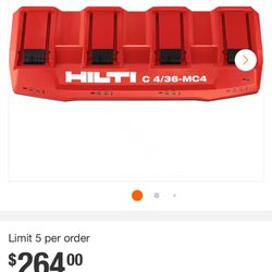 HILTI CHARGER SEMINEW WITH 2 BATERYS 5.2 EXCELLENT CONDITION &190