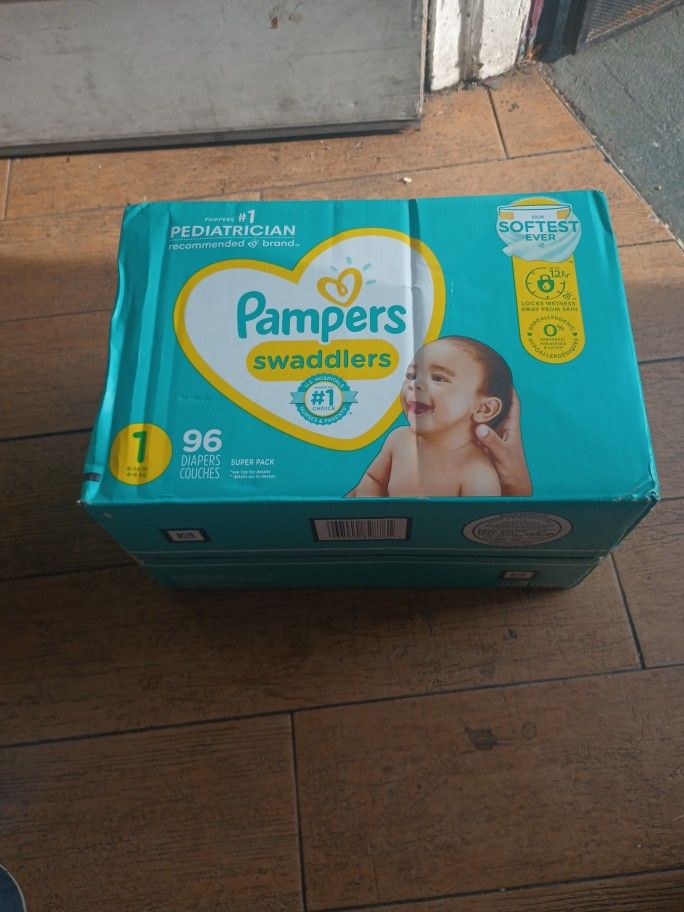 96 Pampers size 1