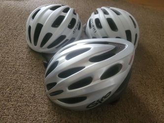 3 x Giro bike helmets. Basically unused.  Super clean!