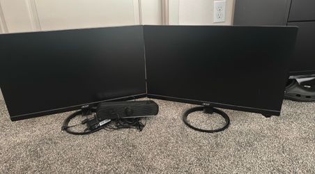 Dual Acer R240HY Monitors (23.8” Full HD)