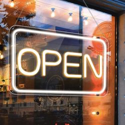 Open Sign For Business 16”x9”