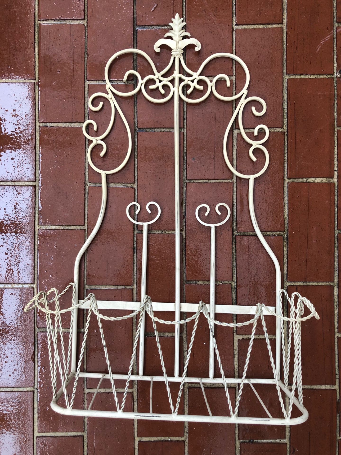 White metal rack wall decor shelf art picture