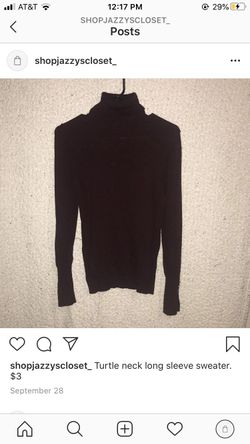 Turtle neck thin sweater