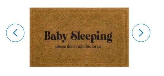 Brand new baby sleeping faux coir door mat 18’ x 30’