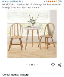 Solid Wood Pair Of Chairs