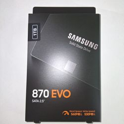 (NEW) Samsung 870 EVO SATA III SSD 1TB 2.5” Internal Solid State Drive