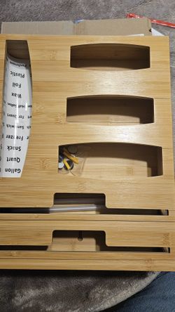 Bamboo Zip Lock Kitchen Bag Organizer