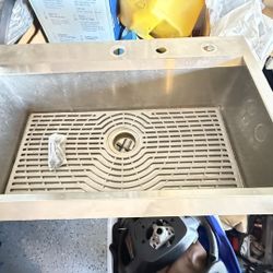 Single Bowl Drop-In Kitchen Sink with Faucet