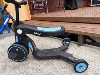 Larktale Scoobi 5-in-1 Convertible Kids Scooter Black/Blue