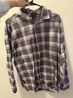 plaid button up flannel 