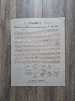 Vintage Print (Declaration Of Independence) from National Archives - Read Details!