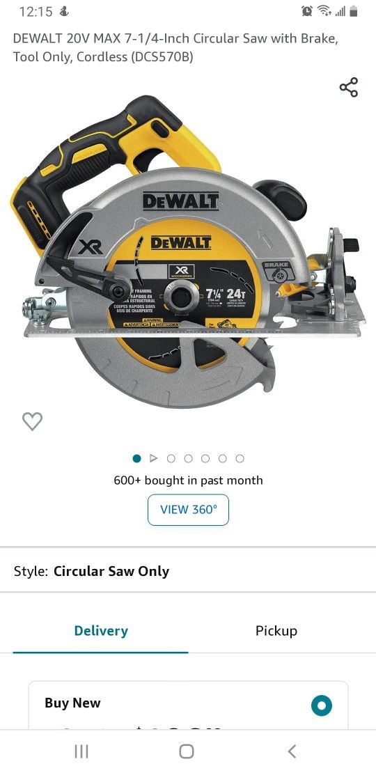 DEWALT CIRCULAR SAW 7-1/4"