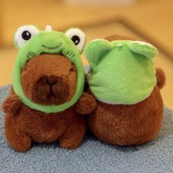  Capybara plush keychain