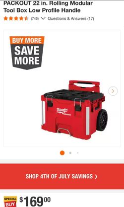 Milwaukee Rolling tool box new
