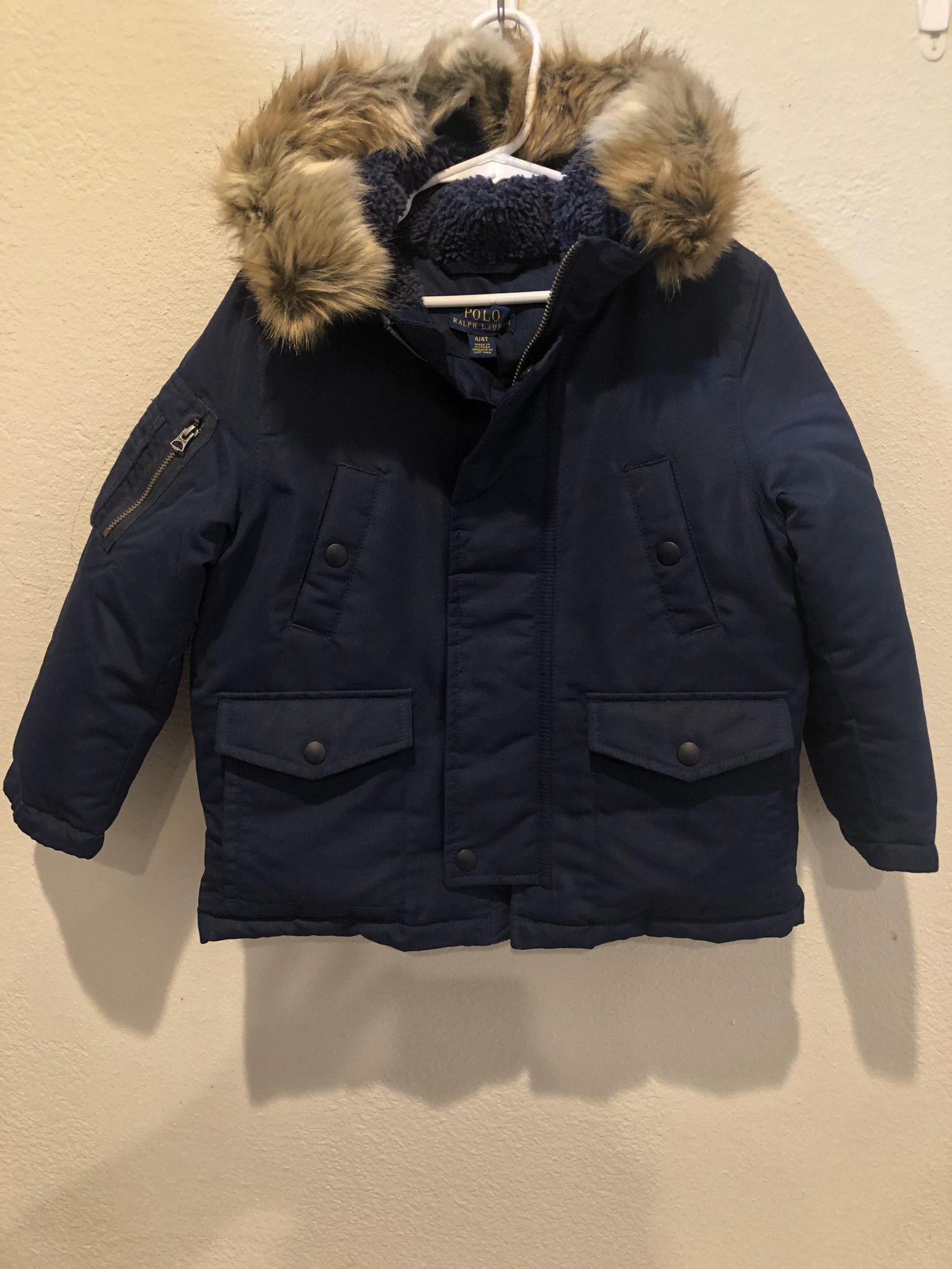 Polo Ralph Lauren Toddler and Little Boys Artificial-fur-Trim Down Parka Jacket