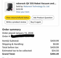 Roborock QV35S Robot Vaccum and Mop system