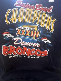 Denver Broncos Back To Back Super Bowl Champions-XL. Never With, Never Washed. 