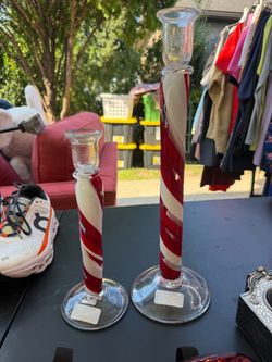 Glass candle holders