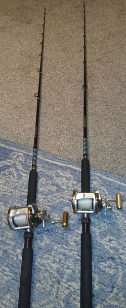 2 )silver Gold okuma Avenger with custom grip 6'6 Rods2