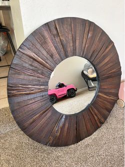 Wood mirror
