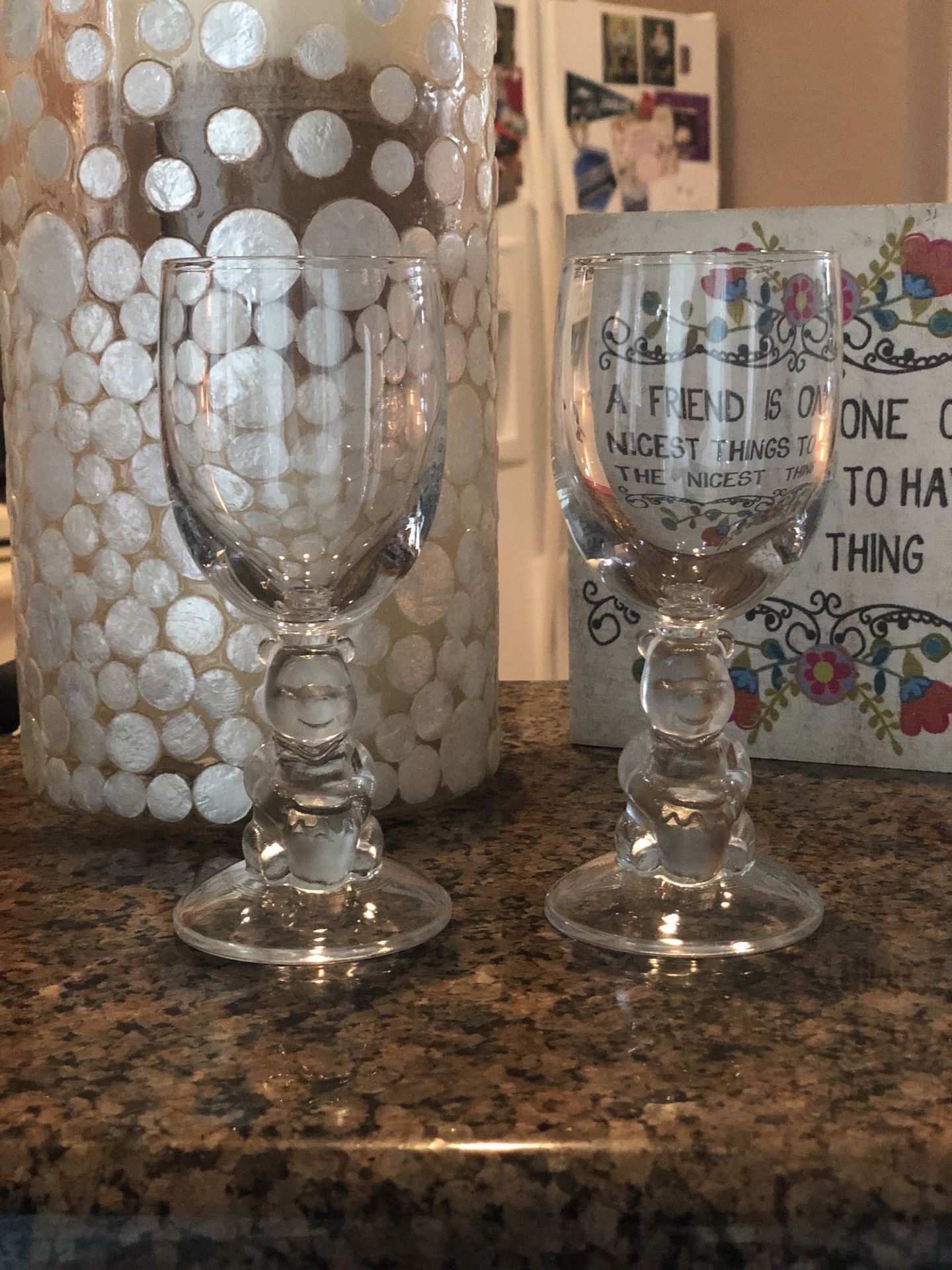 Walt Disney Winnie the Pooh wine glasses