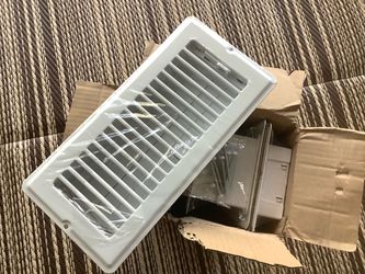 4x10 White HVAC Register Vent Cover with Screws Set 5