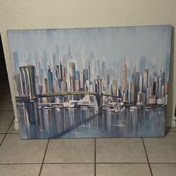 Modern City Skyline Canvas Wall Art