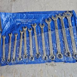 New 12 PC 8-22 Mm Wrench Set