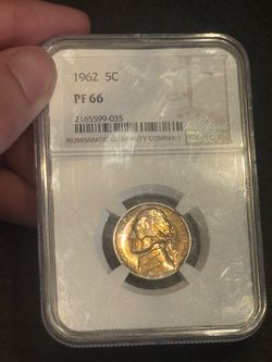1962 Jefferson Nickel NGC PF66 Proof TONED
